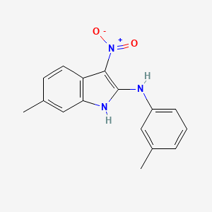 6-methyl-N-(3-methylphenyl)-3-nitro-1H-indol-2-amine