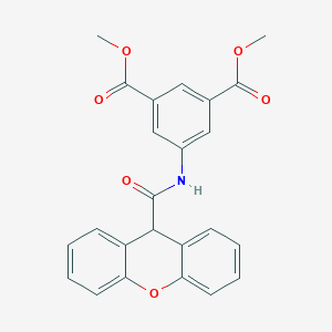 molecular formula C24H19NO6 B408908 dimethyl 5-[(9H-xanthen-9-ylcarbonyl)amino]benzene-1,3-dicarboxylate CAS No. 314043-00-0
