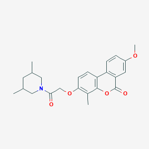 molecular formula C24H27NO5 B4089094 3-[2-(3,5-dimethyl-1-piperidinyl)-2-oxoethoxy]-8-methoxy-4-methyl-6H-benzo[c]chromen-6-one 