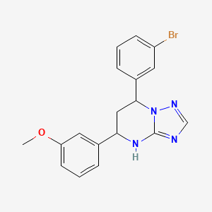 molecular formula C18H17BrN4O B4089097 7-(3-bromophenyl)-5-(3-methoxyphenyl)-4,5,6,7-tetrahydro[1,2,4]triazolo[1,5-a]pyrimidine 