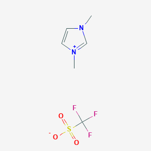 molecular formula C6H9F3N2O3S B040891 1,3-Dimethylimidazolium trifluoromethanesulfonate CAS No. 121091-30-3
