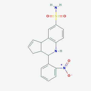 molecular formula C18H17N3O4S B408912 4-(2-nitrophenyl)-3a,4,5,9b-tetrahydro-3H-cyclopenta[c]quinoline-8-sulfonamide 