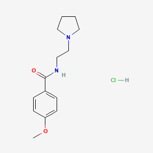 molecular formula C14H21ClN2O2 B4089124 4-methoxy-N-[2-(1-pyrrolidinyl)ethyl]benzamide hydrochloride 