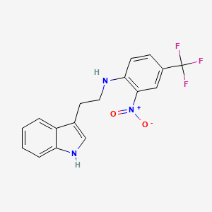 molecular formula C17H14F3N3O2 B4089157 N-[2-(1H-吲哚-3-基)乙基]-2-硝基-4-(三氟甲基)苯胺 