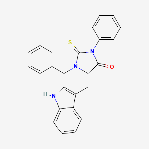 molecular formula C25H19N3OS B4089163 2,5-diphenyl-3-thioxo-2,3,5,6,11,11a-hexahydro-1H-imidazo[1',5':1,6]pyrido[3,4-b]indol-1-one 