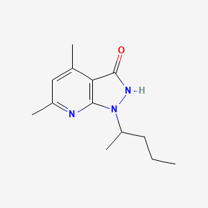molecular formula C13H19N3O B4089178 4,6-dimethyl-1-(1-methylbutyl)-1H-pyrazolo[3,4-b]pyridin-3-ol CAS No. 573939-28-3
