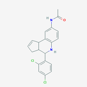 molecular formula C20H18Cl2N2O B408918 N-[4-(2,4-dichlorophenyl)-3a,4,5,9b-tetrahydro-3H-cyclopenta[c]quinolin-8-yl]acetamide 