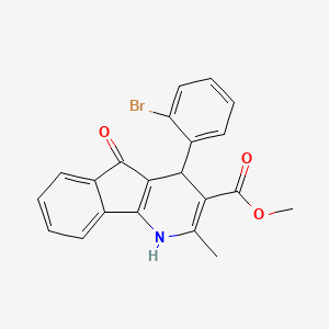 molecular formula C21H16BrNO3 B4089185 methyl 4-(2-bromophenyl)-2-methyl-5-oxo-4,5-dihydro-1H-indeno[1,2-b]pyridine-3-carboxylate 