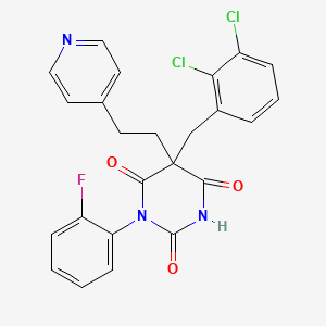 5-(2,3-dichlorobenzyl)-1-(2-fluorophenyl)-5-[2-(4-pyridinyl)ethyl]-2,4,6(1H,3H,5H)-pyrimidinetrione