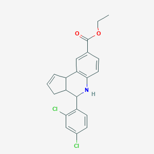 molecular formula C21H19Cl2NO2 B408920 ethyl 4-(2,4-dichlorophenyl)-3a,4,5,9b-tetrahydro-3H-cyclopenta[c]quinoline-8-carboxylate 