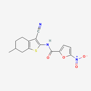 molecular formula C15H13N3O4S B4089200 N-(3-cyano-6-methyl-4,5,6,7-tetrahydro-1-benzothien-2-yl)-5-nitro-2-furamide 