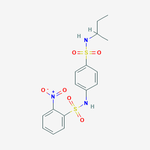 molecular formula C16H19N3O6S2 B4089201 N-{4-[(sec-butylamino)sulfonyl]phenyl}-2-nitrobenzenesulfonamide 