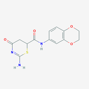 molecular formula C13H13N3O4S B4089238 2-amino-N-(2,3-dihydro-1,4-benzodioxin-6-yl)-4-oxo-5,6-dihydro-4H-1,3-thiazine-6-carboxamide 