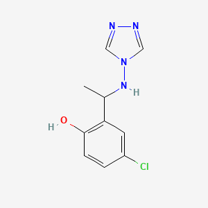 molecular formula C10H11ClN4O B4089259 4-chloro-2-[1-(4H-1,2,4-triazol-4-ylamino)ethyl]phenol 