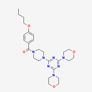 (4-Butoxyphenyl){4-[4,6-di(morpholin-4-yl)-1,3,5-triazin-2-yl]piperazin-1-yl}methanone