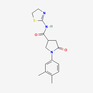 molecular formula C16H19N3O2S B4089310 N-(4,5-dihydro-1,3-thiazol-2-yl)-1-(3,4-dimethylphenyl)-5-oxo-3-pyrrolidinecarboxamide 