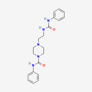 molecular formula C20H25N5O2 B4089316 N-phenyl-4-[2-(phenylcarbamoylamino)ethyl]piperazine-1-carboxamide 