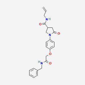 molecular formula C23H25N3O4 B4089328 N-allyl-1-{4-[2-(benzylamino)-2-oxoethoxy]phenyl}-5-oxo-3-pyrrolidinecarboxamide 