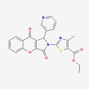 molecular formula C23H17N3O5S B4089340 ETHYL 2-[3,9-DIOXO-1-(PYRIDIN-3-YL)-1H,2H,3H,9H-CHROMENO[2,3-C]PYRROL-2-YL]-4-METHYL-1,3-THIAZOLE-5-CARBOXYLATE 