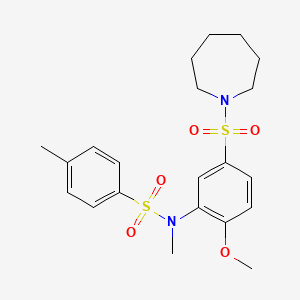 N-[5-(1-azepanylsulfonyl)-2-methoxyphenyl]-N,4-dimethylbenzenesulfonamide