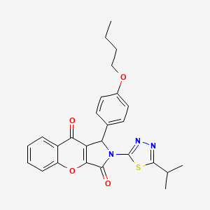 1-(4-BUTOXYPHENYL)-2-[5-(PROPAN-2-YL)-1,3,4-THIADIAZOL-2-YL]-1H,2H,3H,9H-CHROMENO[2,3-C]PYRROLE-3,9-DIONE