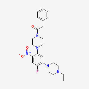 1-[4-[5-(4-Ethylpiperazin-1-yl)-4-fluoro-2-nitrophenyl]piperazin-1-yl]-2-phenylethanone