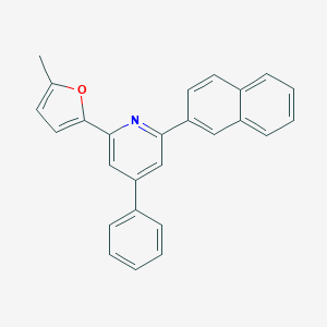 molecular formula C26H19NO B408938 2-(5-Methyl-2-furyl)-6-(2-naphthyl)-4-phenylpyridine 