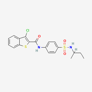 N-[4-(butan-2-ylsulfamoyl)phenyl]-3-chloro-1-benzothiophene-2-carboxamide