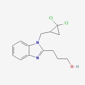 3-{1-[(2,2-dichlorocyclopropyl)methyl]-1H-1,3-benzodiazol-2-yl}propan-1-ol