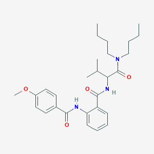 molecular formula C28H39N3O4 B408941 N-{1-[(dibutylamino)carbonyl]-2-methylpropyl}-2-[(4-methoxybenzoyl)amino]benzamide 