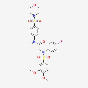 N~2~-[(3,4-dimethoxyphenyl)sulfonyl]-N~2~-(4-fluorophenyl)-N~1~-[4-(4-morpholinylsulfonyl)phenyl]glycinamide