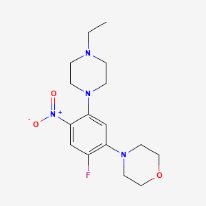 molecular formula C16H23FN4O3 B4089468 4-[5-(4-Ethylpiperazin-1-yl)-2-fluoro-4-nitrophenyl]morpholine 