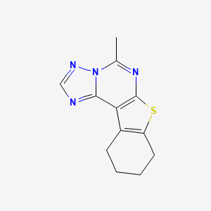 molecular formula C12H12N4S B4089483 5-甲基-8,9,10,11-四氢[1]苯并噻吩并[3,2-e][1,2,4]三唑并[1,5-c]嘧啶 CAS No. 77995-40-5