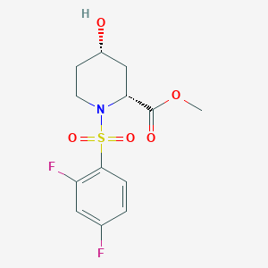 molecular formula C13H15F2NO5S B4089496 methyl (2R,4S)-1-(2,4-difluorophenyl)sulfonyl-4-hydroxypiperidine-2-carboxylate 