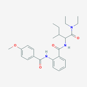 N-{1-[(diethylamino)carbonyl]-2-methylbutyl}-2-[(4-methoxybenzoyl)amino]benzamide