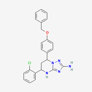 molecular formula C24H22ClN5O B4089520 7-[4-(benzyloxy)phenyl]-5-(2-chlorophenyl)-4,5,6,7-tetrahydro[1,2,4]triazolo[1,5-a]pyrimidin-2-amine 