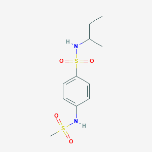 molecular formula C11H18N2O4S2 B4089521 N-(butan-2-yl)-4-[(methylsulfonyl)amino]benzenesulfonamide 