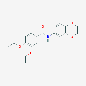 molecular formula C19H21NO5 B4089548 N-(2,3-dihydro-1,4-benzodioxin-6-yl)-3,4-diethoxybenzamide 