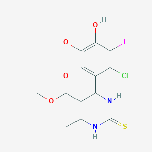 methyl 4-(2-chloro-4-hydroxy-3-iodo-5-methoxyphenyl)-6-methyl-2-thioxo-1,2,3,4-tetrahydro-5-pyrimidinecarboxylate