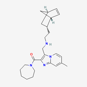 N-{[2-(1-azepanylcarbonyl)-7-methylimidazo[1,2-a]pyridin-3-yl]methyl}-2-[(1S*,2S*,4S*)-bicyclo[2.2.1]hept-5-en-2-yl]ethanamine