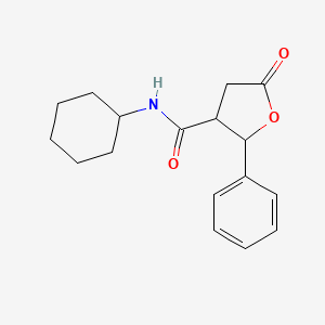 N-cyclohexyl-5-oxo-2-phenyloxolane-3-carboxamide