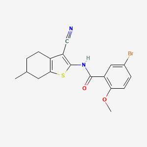 molecular formula C18H17BrN2O2S B4089618 5-bromo-N-(3-cyano-6-methyl-4,5,6,7-tetrahydro-1-benzothien-2-yl)-2-methoxybenzamide 