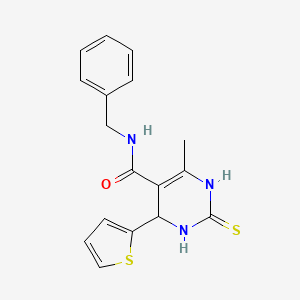 N-benzyl-6-methyl-4-(2-thienyl)-2-thioxo-1,2,3,4-tetrahydro-5-pyrimidinecarboxamide