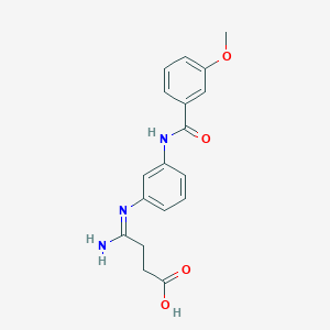 molecular formula C18H19N3O4 B4089647 4-Amino-4-[3-[(3-methoxybenzoyl)amino]phenyl]iminobutanoic acid 