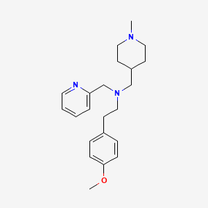 molecular formula C22H31N3O B4089649 2-(4-methoxyphenyl)-N-[(1-methyl-4-piperidinyl)methyl]-N-(2-pyridinylmethyl)ethanamine 