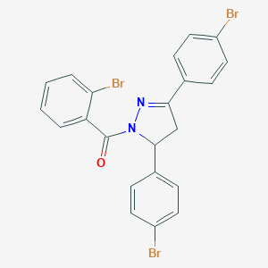(3,5-bis(4-bromophenyl)-4,5-dihydro-1H-pyrazol-1-yl)(2-bromophenyl)methanone
