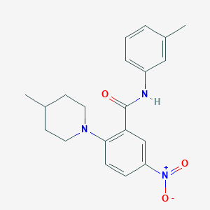 N-(3-methylphenyl)-2-(4-methylpiperidin-1-yl)-5-nitrobenzamide