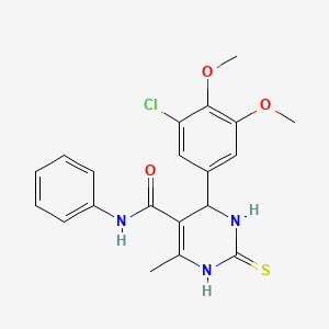 4-(3-chloro-4,5-dimethoxyphenyl)-6-methyl-N-phenyl-2-thioxo-1,2,3,4-tetrahydro-5-pyrimidinecarboxamide