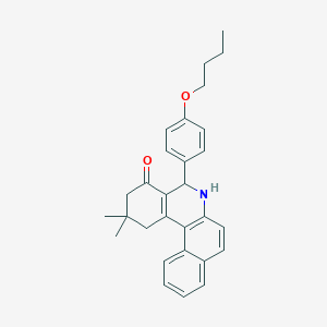 molecular formula C29H31NO2 B408968 5-(4-butoxyphenyl)-2,2-dimethyl-2,3,5,6-tetrahydrobenzo[a]phenanthridin-4(1H)-one CAS No. 332129-57-4