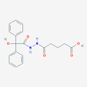 5-[2-(2-Hydroxy-2,2-diphenylacetyl)hydrazinyl]-5-oxopentanoic acid
